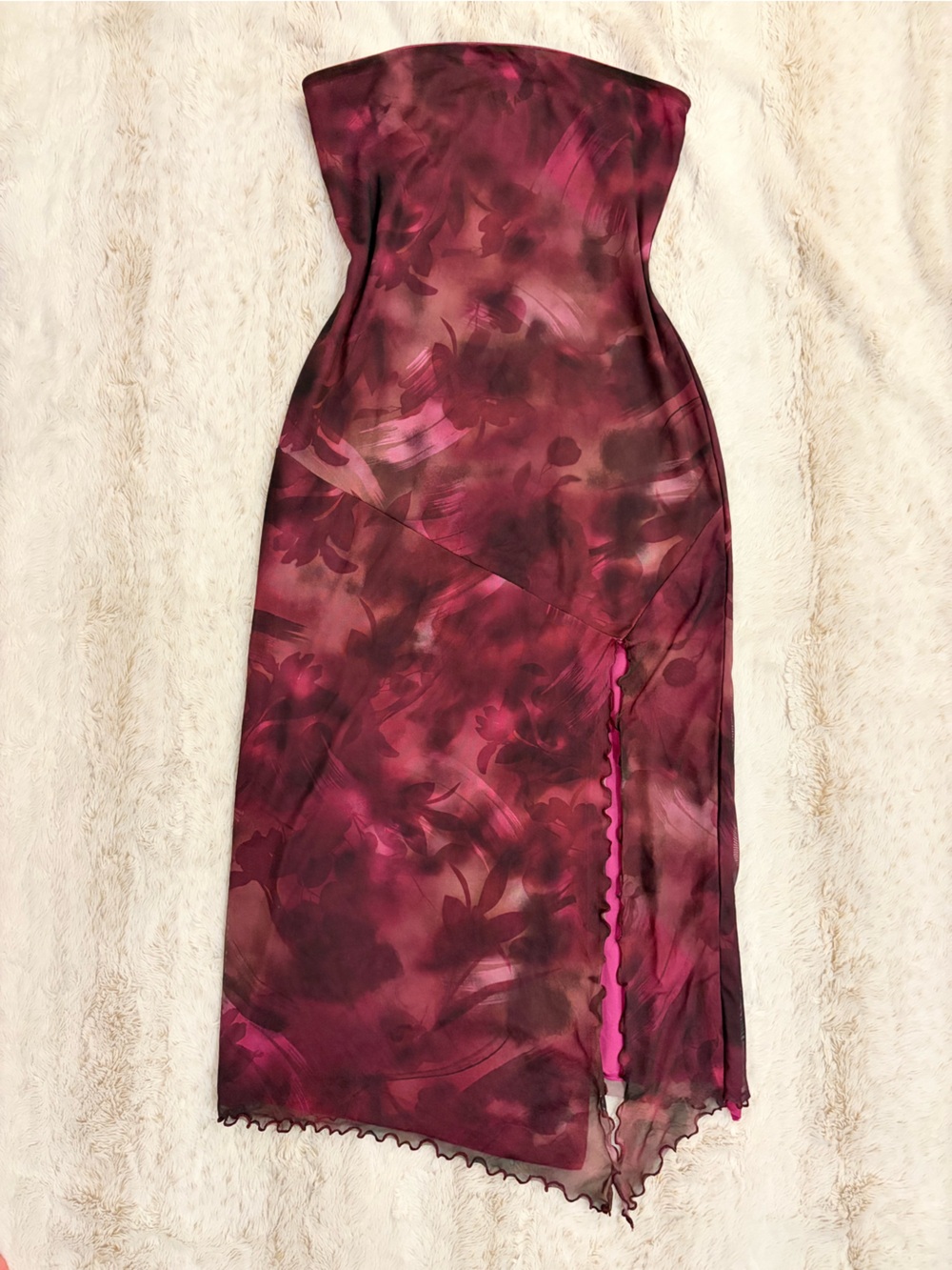 Urban Outfitters Samara Mesh Bandeau Midi Dress Y2K Fairycore Whimsy Goth Witchy